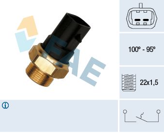 Obrázok Teplotný spínač ventilátora chladenia FAE  37280
