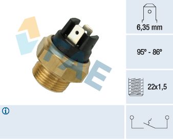 Obrázok Teplotný spínač ventilátora chladenia FAE  37330