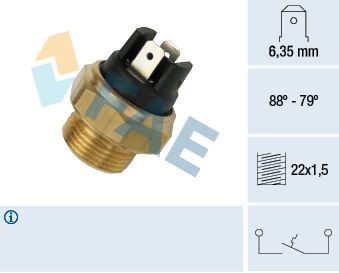 Obrázok Teplotný spínač ventilátora chladenia FAE  37340