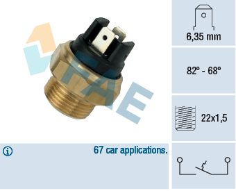 Obrázok Teplotný spínač ventilátora chladenia FAE  37350