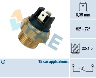 Obrázok Teplotný spínač ventilátora chladenia FAE  37380