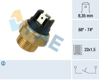 Obrázok Teplotný spínač ventilátora chladenia FAE  37420