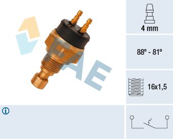 Obrázok Teplotný spínač ventilátora chladenia FAE  37440