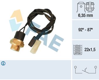 Obrázok Teplotný spínač ventilátora chladenia FAE  37500