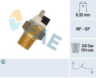 Obrázok Teplotný spínač ventilátora chladenia FAE  37652