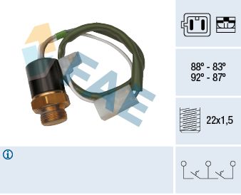Obrázok Teplotný spínač ventilátora chladenia FAE  37830