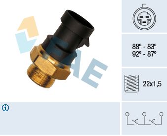 Obrázok Teplotný spínač ventilátora chladenia FAE  37900