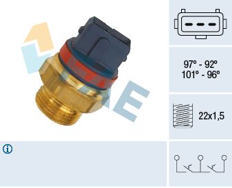 Obrázok Teplotný spínač ventilátora chladenia FAE  37930