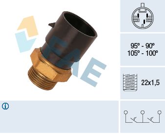 Obrázok Teplotný spínač ventilátora chladenia FAE  38020