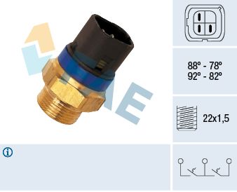 Obrázok Teplotný spínač ventilátora chladenia FAE  38110