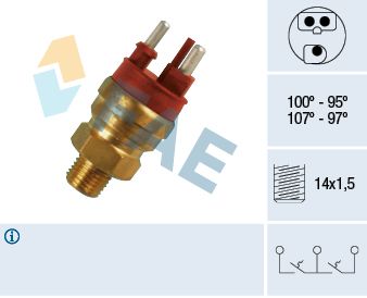 Obrázok Teplotný spínač ventilátora chladenia FAE  38120