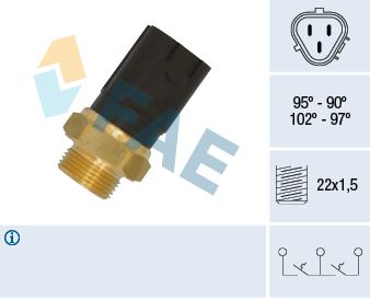 Obrázok Teplotný spínač ventilátora chladenia FAE  38185