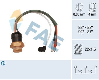 Obrázok Teplotný spínač ventilátora chladenia FAE  38190