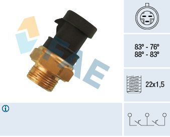 Obrázok Teplotný spínač ventilátora chladenia FAE  38200