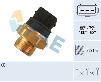 Obrázok Teplotný spínač ventilátora chladenia FAE  38250