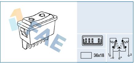 Obrázok Spínač elektrického otvárania okien FAE  62600