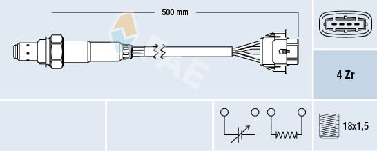 Obrázok Lambda sonda FAE  77303
