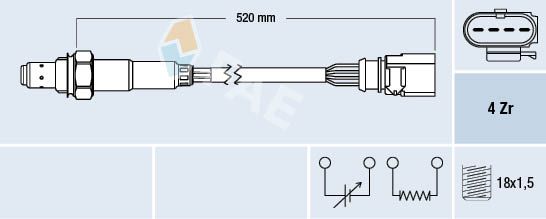 Obrázok Lambda sonda FAE  77438
