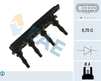 Obrázok Zapaľovacia cievka FAE  80224