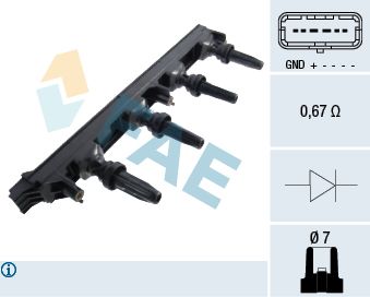 Obrázok Zapaľovacia cievka FAE  80278