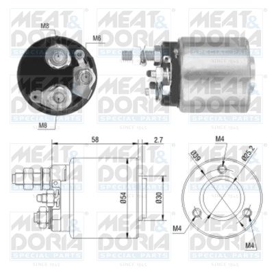 Obrázok Elektromagnetický spínač pre żtartér MEAT & DORIA  46008