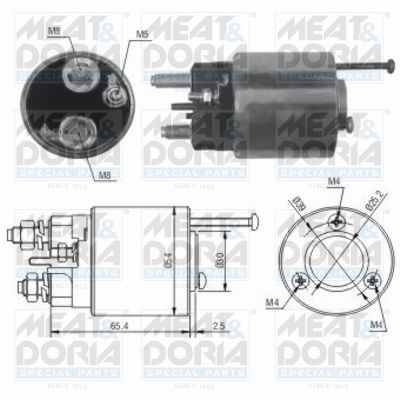 Obrázok Elektromagnetický spínač pre żtartér MEAT & DORIA  46012