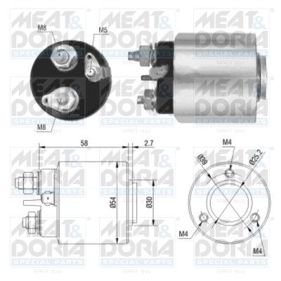 Obrázok Elektromagnetický spínač pre żtartér MEAT & DORIA  46013
