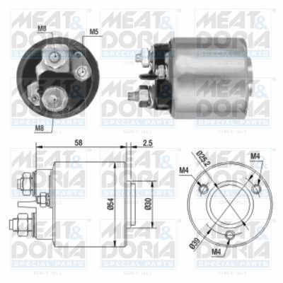 Obrázok Elektromagnetický spínač pre żtartér MEAT & DORIA  46015