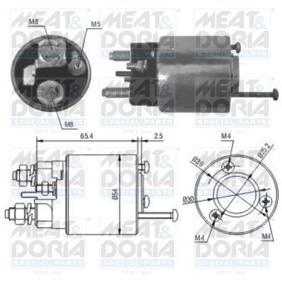 Obrázok Elektromagnetický spínač pre żtartér MEAT & DORIA  46018