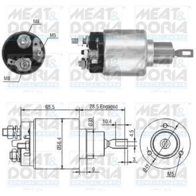 Obrázok Elektromagnetický spínač pre żtartér MEAT & DORIA  46019