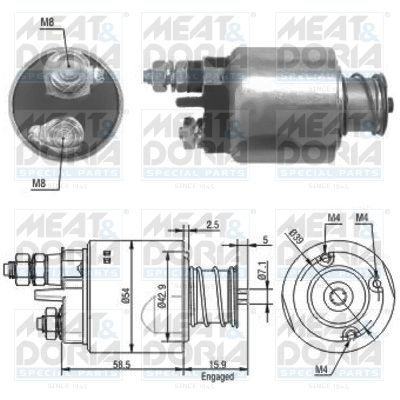 Obrázok Elektromagnetický spínač pre żtartér MEAT & DORIA  46020