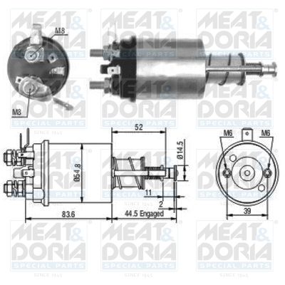 Obrázok Elektromagnetický spínač pre żtartér MEAT & DORIA  46021