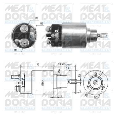 Obrázok Elektromagnetický spínač pre żtartér MEAT & DORIA  46028