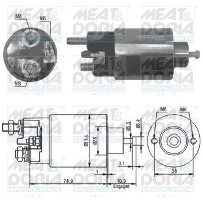 Obrázok Elektromagnetický spínač pre żtartér MEAT & DORIA  46029