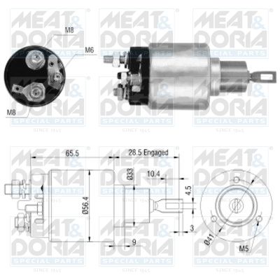 Obrázok Elektromagnetický spínač pre żtartér MEAT & DORIA  46031