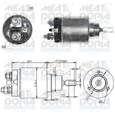 Obrázok Elektromagnetický spínač pre żtartér MEAT & DORIA  46032
