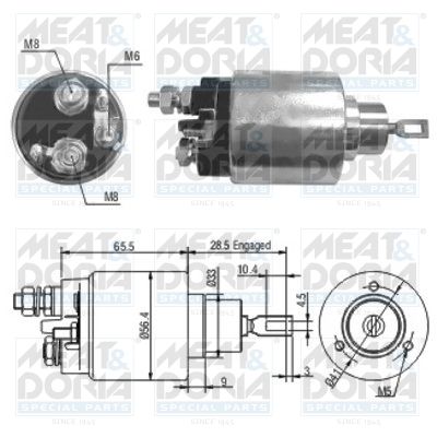Obrázok Elektromagnetický spínač pre żtartér MEAT & DORIA  46035