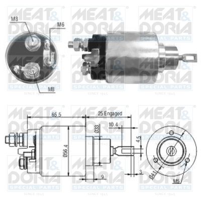 Obrázok Elektromagnetický spínač pre żtartér MEAT & DORIA  46037