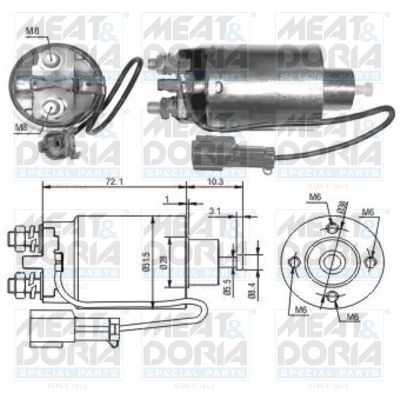 Obrázok Elektromagnetický spínač pre żtartér MEAT & DORIA  46038