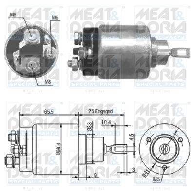 Obrázok Elektromagnetický spínač pre żtartér MEAT & DORIA  46042