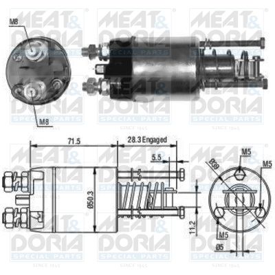 Obrázok Elektromagnetický spínač pre żtartér MEAT & DORIA  46046