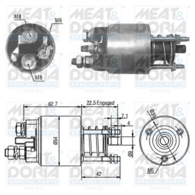 Obrázok Elektromagnetický spínač pre żtartér MEAT & DORIA  46049