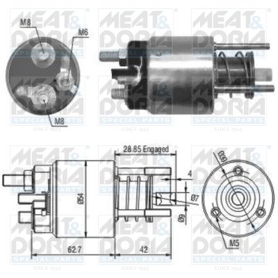 Obrázok Elektromagnetický spínač pre żtartér MEAT & DORIA  46050