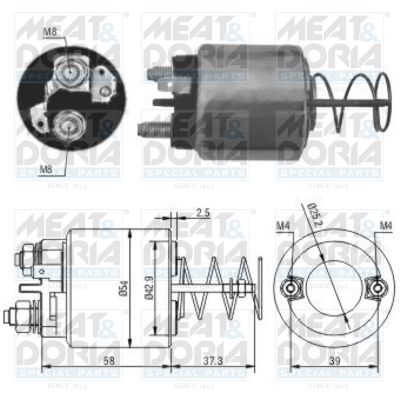Obrázok Elektromagnetický spínač pre żtartér MEAT & DORIA  46053