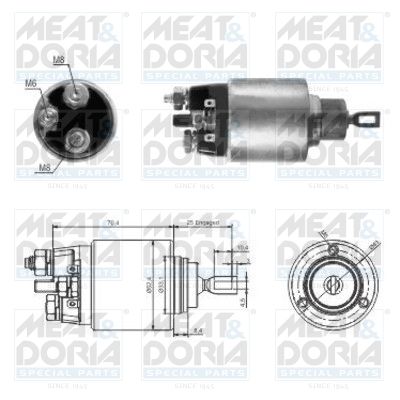 Obrázok Elektromagnetický spínač pre żtartér MEAT & DORIA  46061