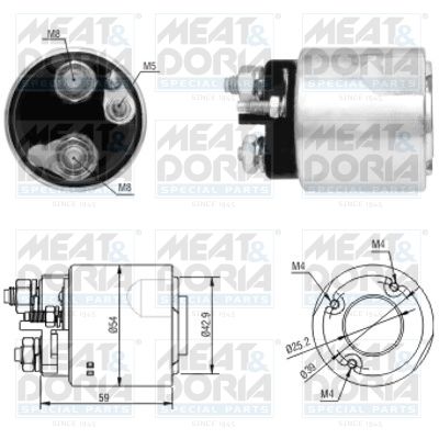 Obrázok Elektromagnetický spínač pre żtartér MEAT & DORIA  46062