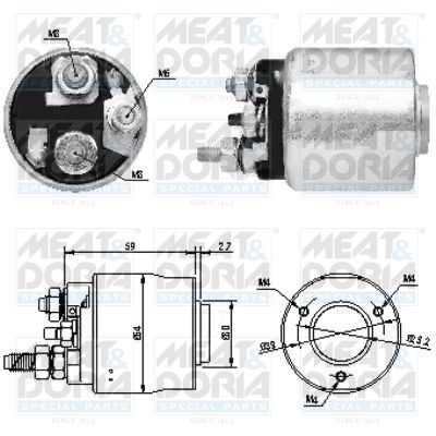 Obrázok Elektromagnetický spínač pre żtartér MEAT & DORIA  46063