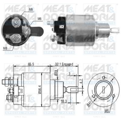 Obrázok Elektromagnetický spínač pre żtartér MEAT & DORIA  46065