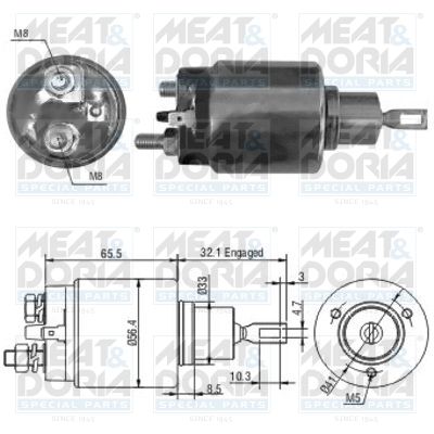 Obrázok Elektromagnetický spínač pre żtartér MEAT & DORIA  46067