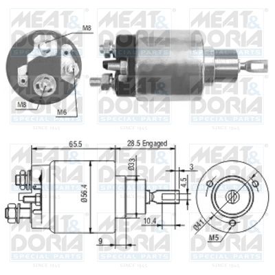 Obrázok Elektromagnetický spínač pre żtartér MEAT & DORIA  46072